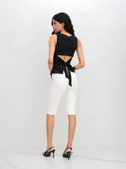 ✦ Liora Polka Tie-Back Top