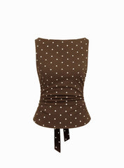✦ Liora Polka Tie-Back Top