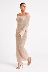 ✦ Aurelia Off-Shoulder Knit Dress
