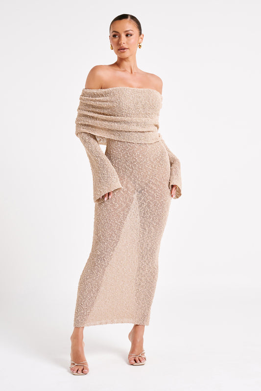 ✦ Aurelia Off-Shoulder Knit Dress
