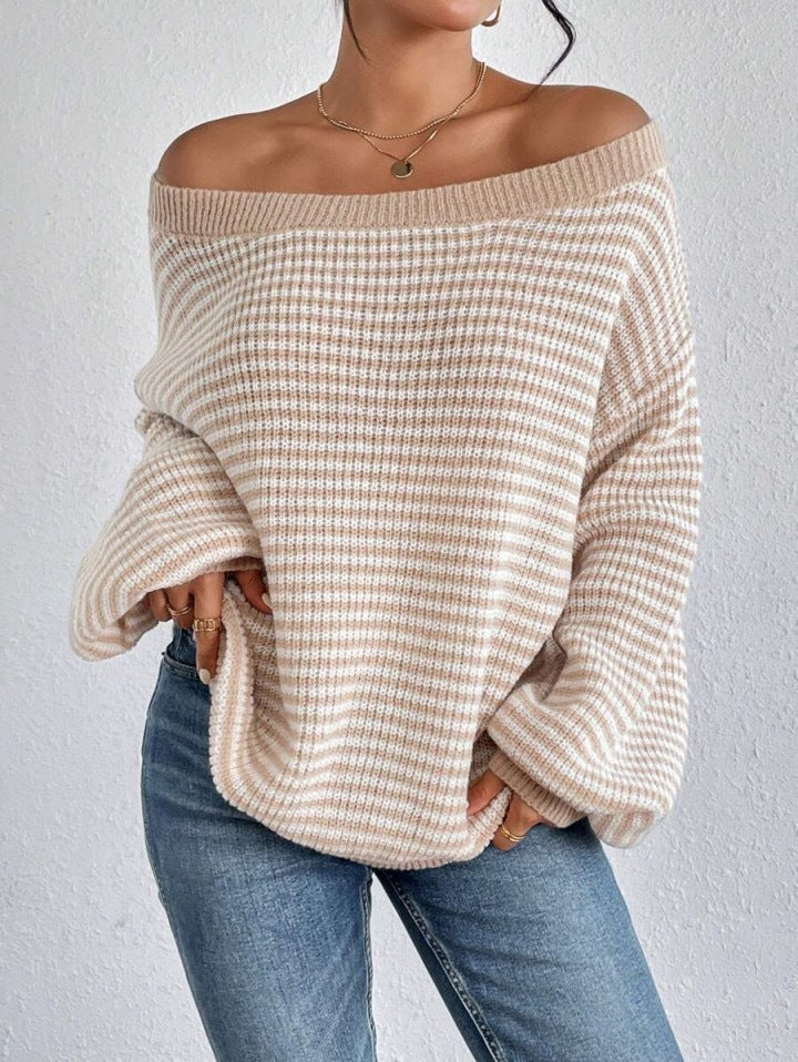 Fleur™ - Baggy Gestreepte Sweater - Calestra