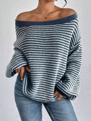 Fleur™ - Baggy Gestreepte Sweater - Calestra