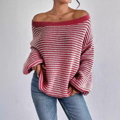 Fleur™ - Baggy Gestreepte Sweater - Calestra