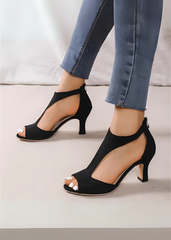 Elegant Leather T-Strap Heels