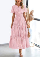 Lina Eyelet Elegance Summer Dress