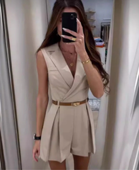 Diorwen – Tailored Belted Playsuit