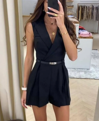 Diorwen – Tailored Belted Playsuit