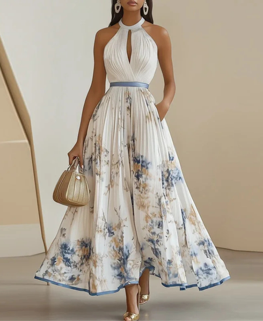 Isla Watercolour floral Maxi Dress