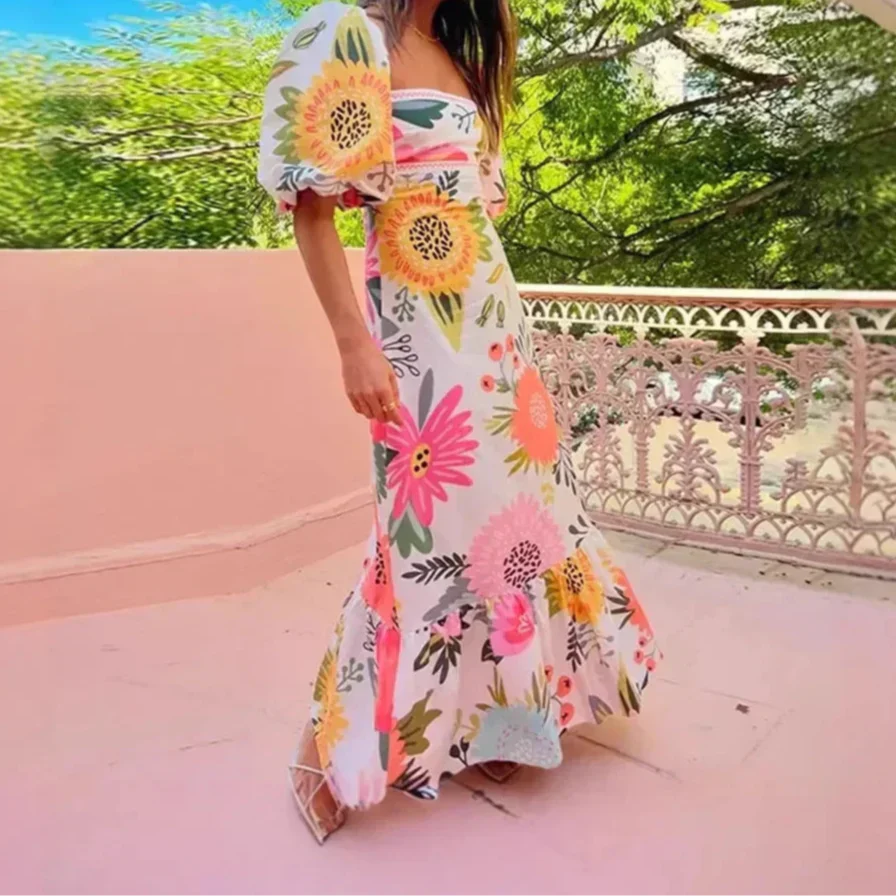 Elara Pleated Maxi Dress - Calestra