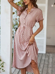 Dotarie™ Polka Midi Shirt Dress - Calestra