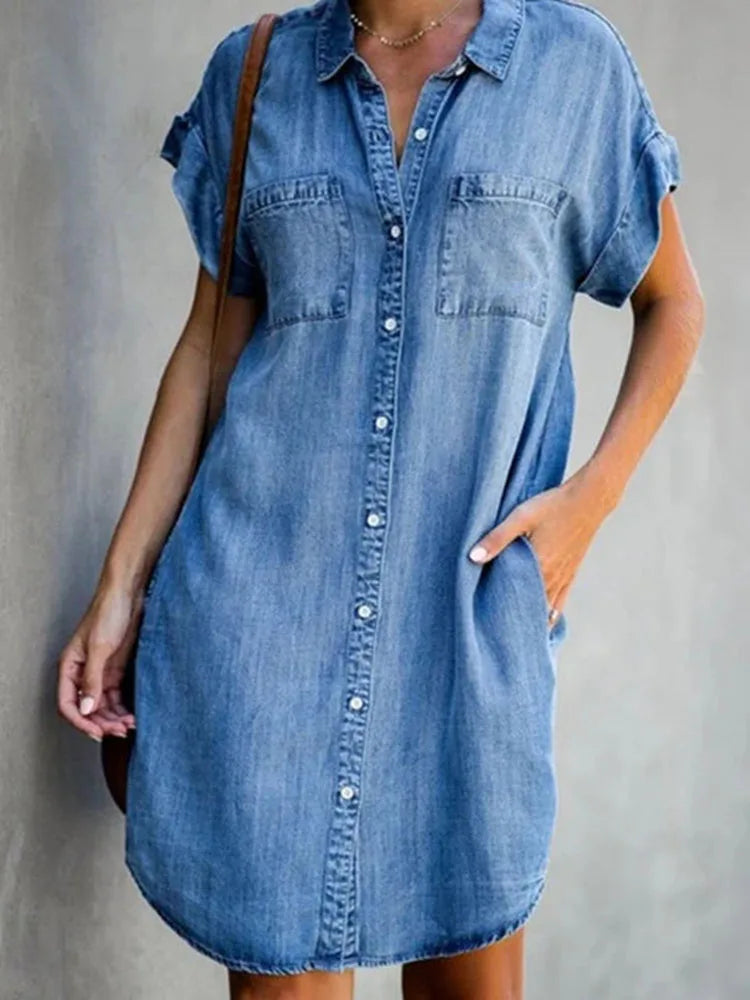 Jessa | Timeless Denim Dress - Calestra
