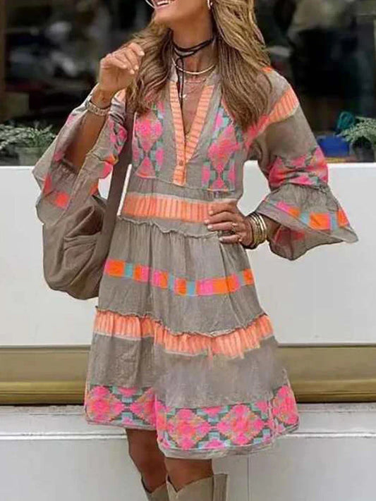 Aurora | V-Neck A-Line Beach Dress (Almost sold out) - Calestra