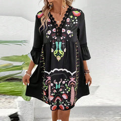 Aurora | V-Neck A-Line Beach Dress (Almost sold out) - Calestra