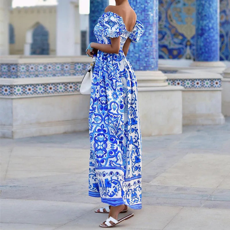 Isla Off-Shoulder Maxi Dress - Calestra