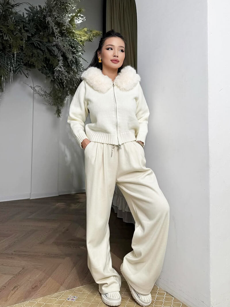 Eline™ Stijlvolle Fur Hoodie - Calestra