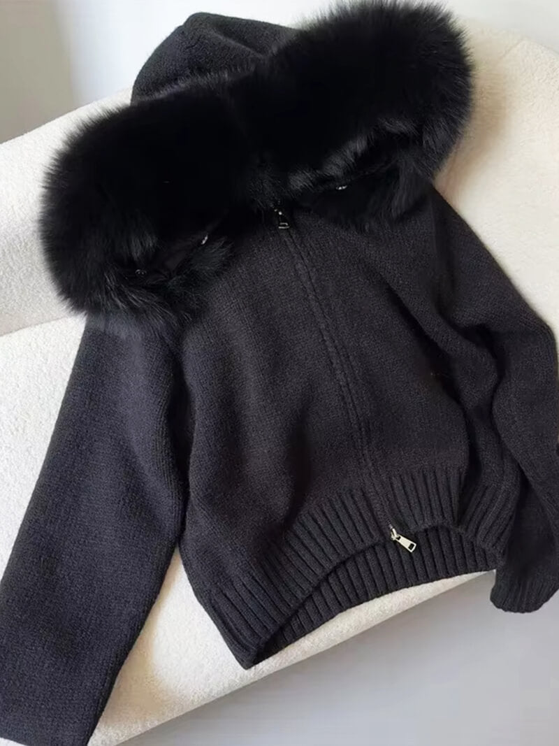 Eline™ Stijlvolle Fur Hoodie - Calestra