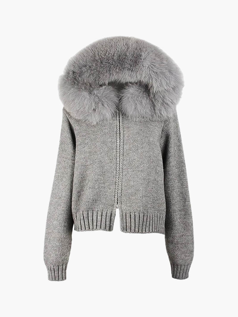 Eline™ Stijlvolle Fur Hoodie - Calestra