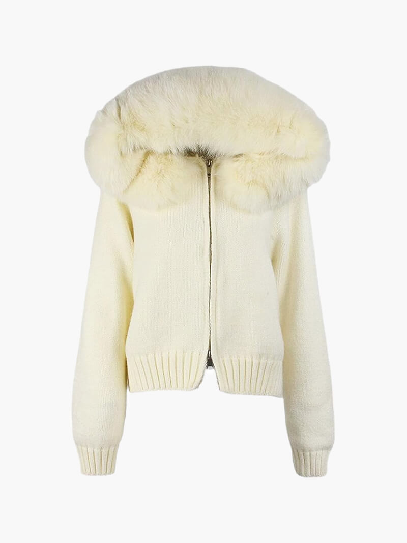 Eline™ Stijlvolle Fur Hoodie - Calestra