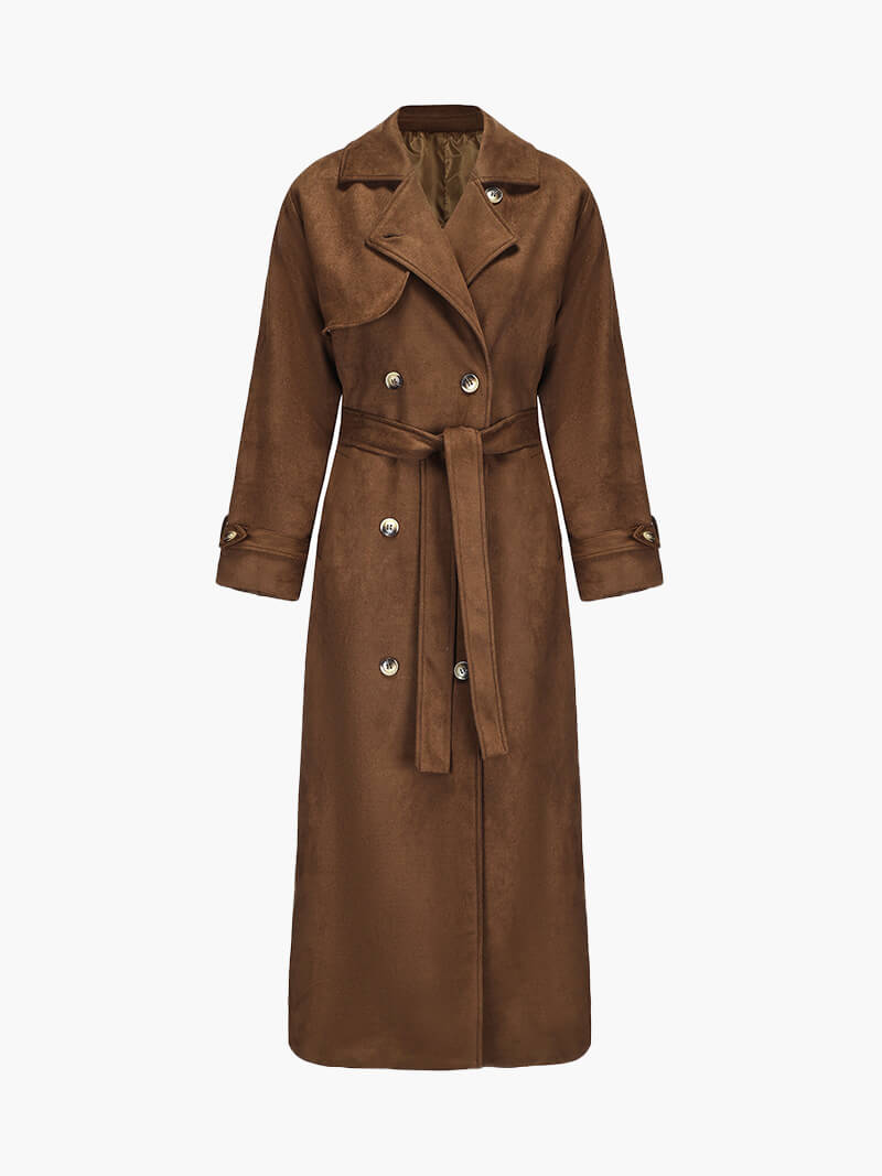 Jada™ Suede Trenchcoat Dames - Calestra