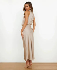 Solène High Waist Midi Dress