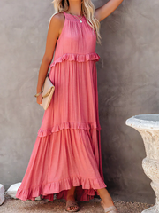 Elegant Ruffled Long Dress