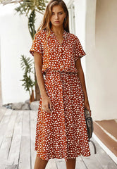 Amber - Printed V-Neck Dress