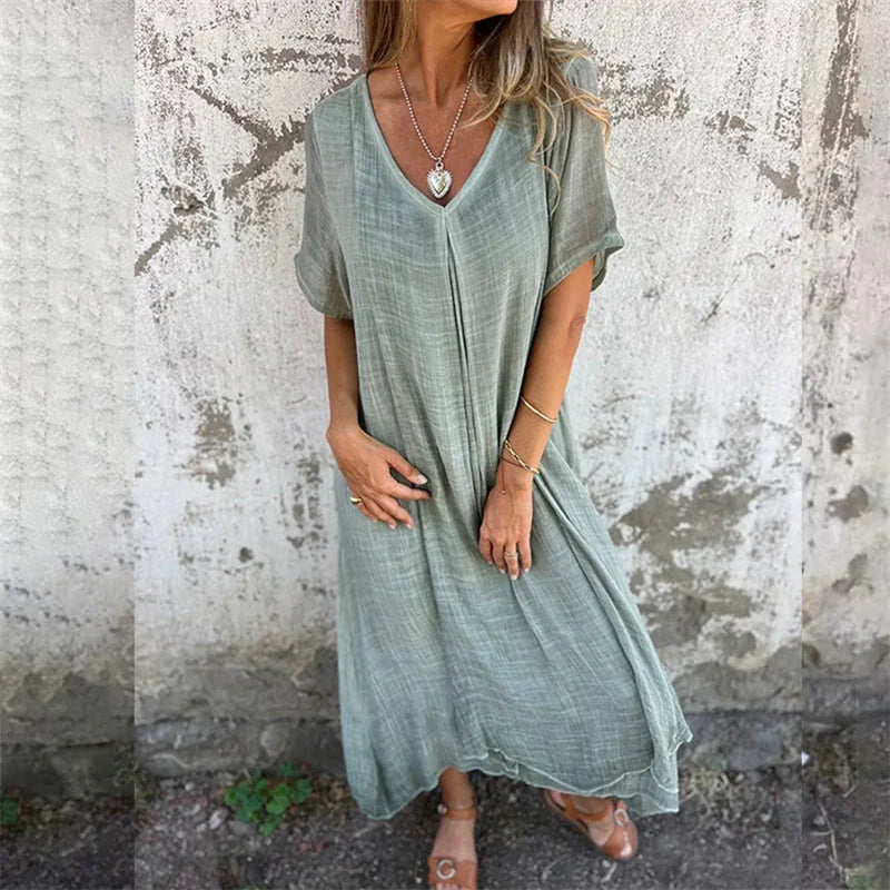 TradeTrends™ Linnen Summer dress - Calestra