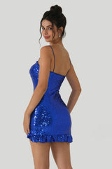 ✦ Celeste Sapphire Sequin Dress