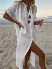 Concept Simple Maxi Shirt Dress - Calestra