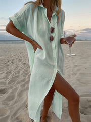 Concept Simple Maxi Shirt Dress - Calestra