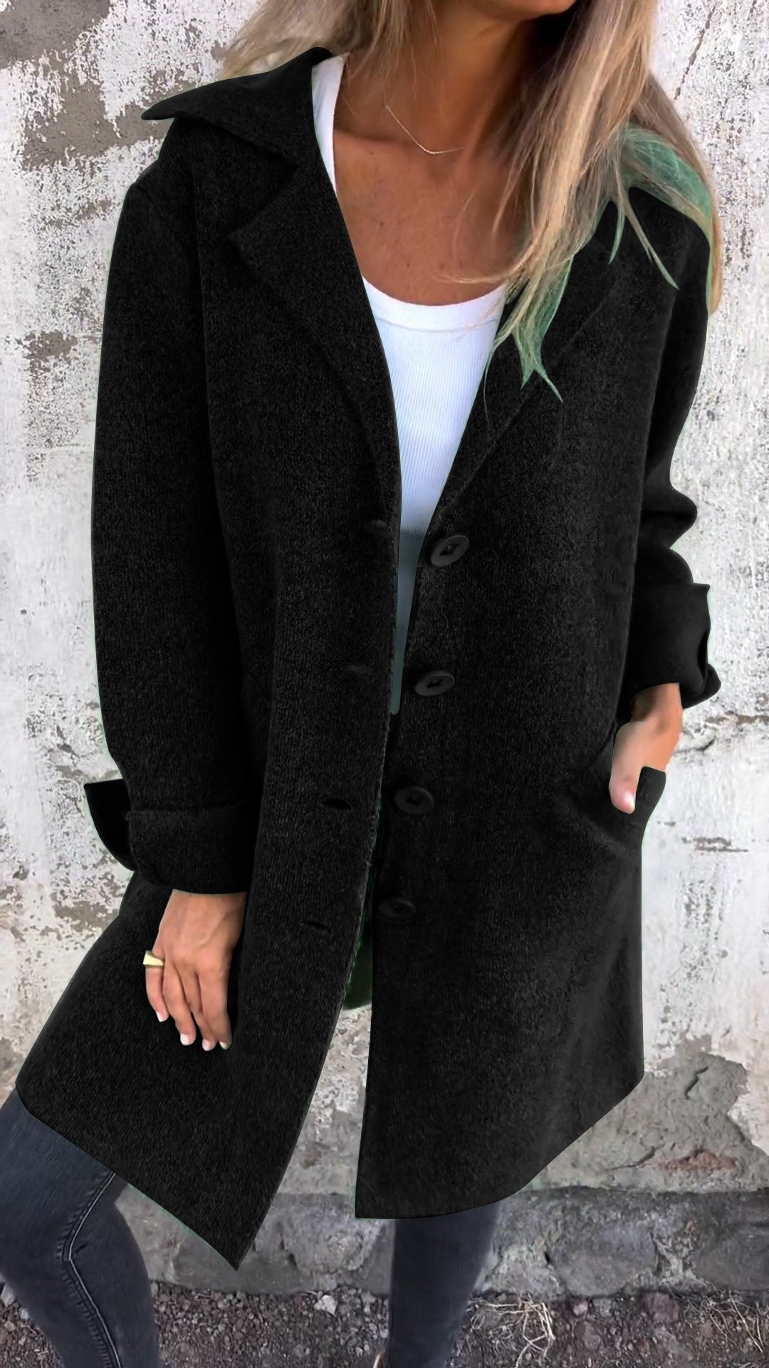 Natalie™ Chique Lange Fashion Jas - Calestra