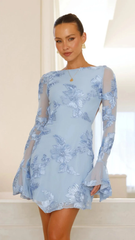 Backless Printed Mini Dress - Calestra