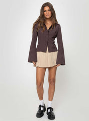 ✦ Elise Flared Pinstripe Blouse - Calestra