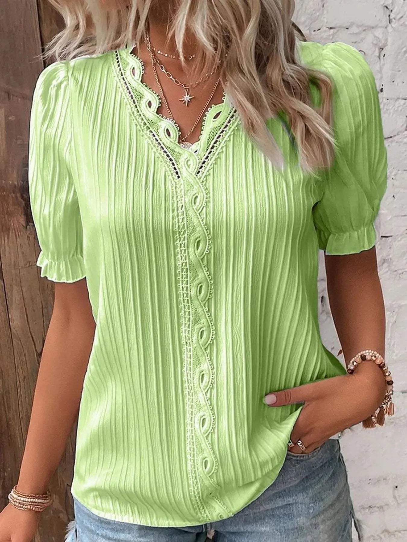 TradeTrends™ | Ivory Lace Whisper Blouse - Calestra
