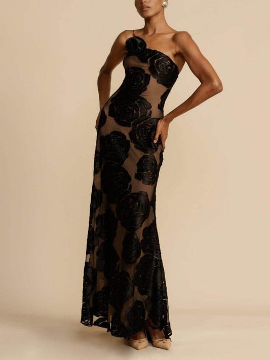 Sara | Flower Maxi Dress - Calestra