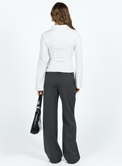 ✦ Elise Flared Pinstripe Blouse - Calestra