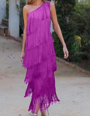 Anne | One-Shoulder Dress - Calestra