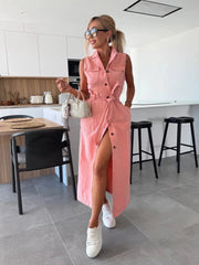 Louisa | Maxi Denim Dress - Calestra
