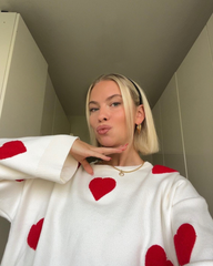 Sofie™ Oversized Dames trui met hartjes - Calestra