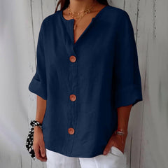 ✦ Calestra™ | Livia Linen Button Blouse