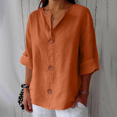✦ Calestra™ | Livia Linen Button Blouse