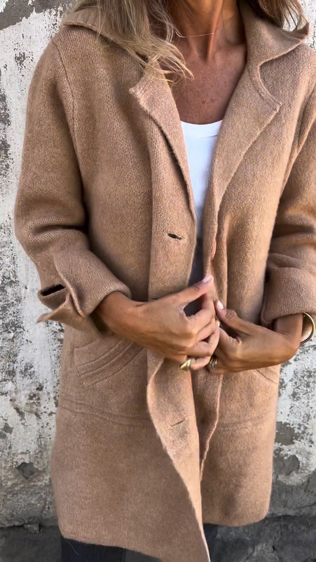 Natalie™ Chique Lange Fashion Jas - Calestra