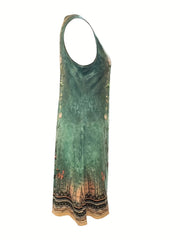 Harmoni - Floral Print Notched Dress - Calestra