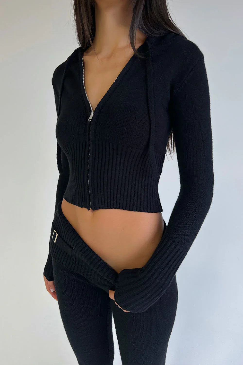 Anne™ -  Zip Up Hoodie, Comfy Jeans Set - Calestra