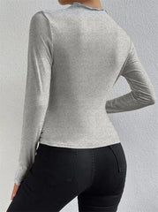 Ruching Long Sleeve Shirt - Calestra