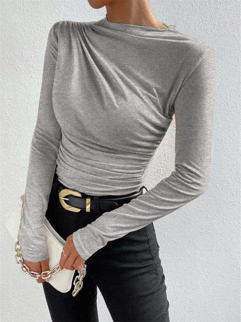 Ruching Long Sleeve Shirt - Calestra