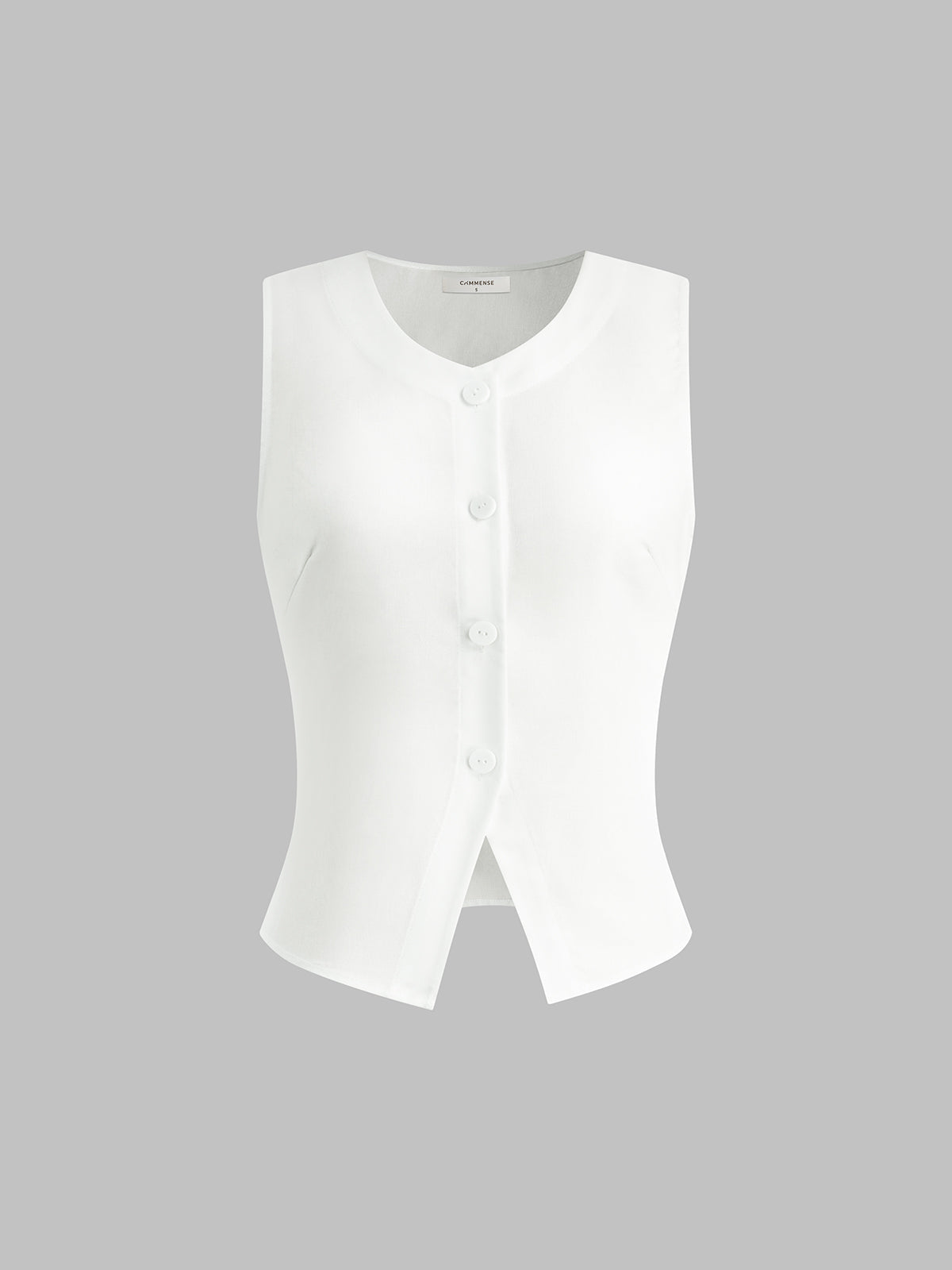 Linen Blends Button Up Tank Top - Calestra