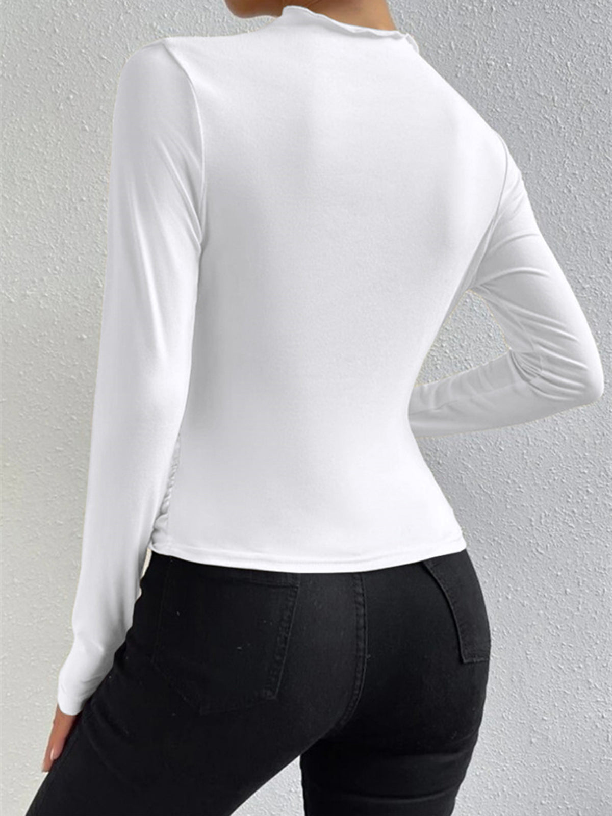 Ruching Long Sleeve Shirt - Calestra