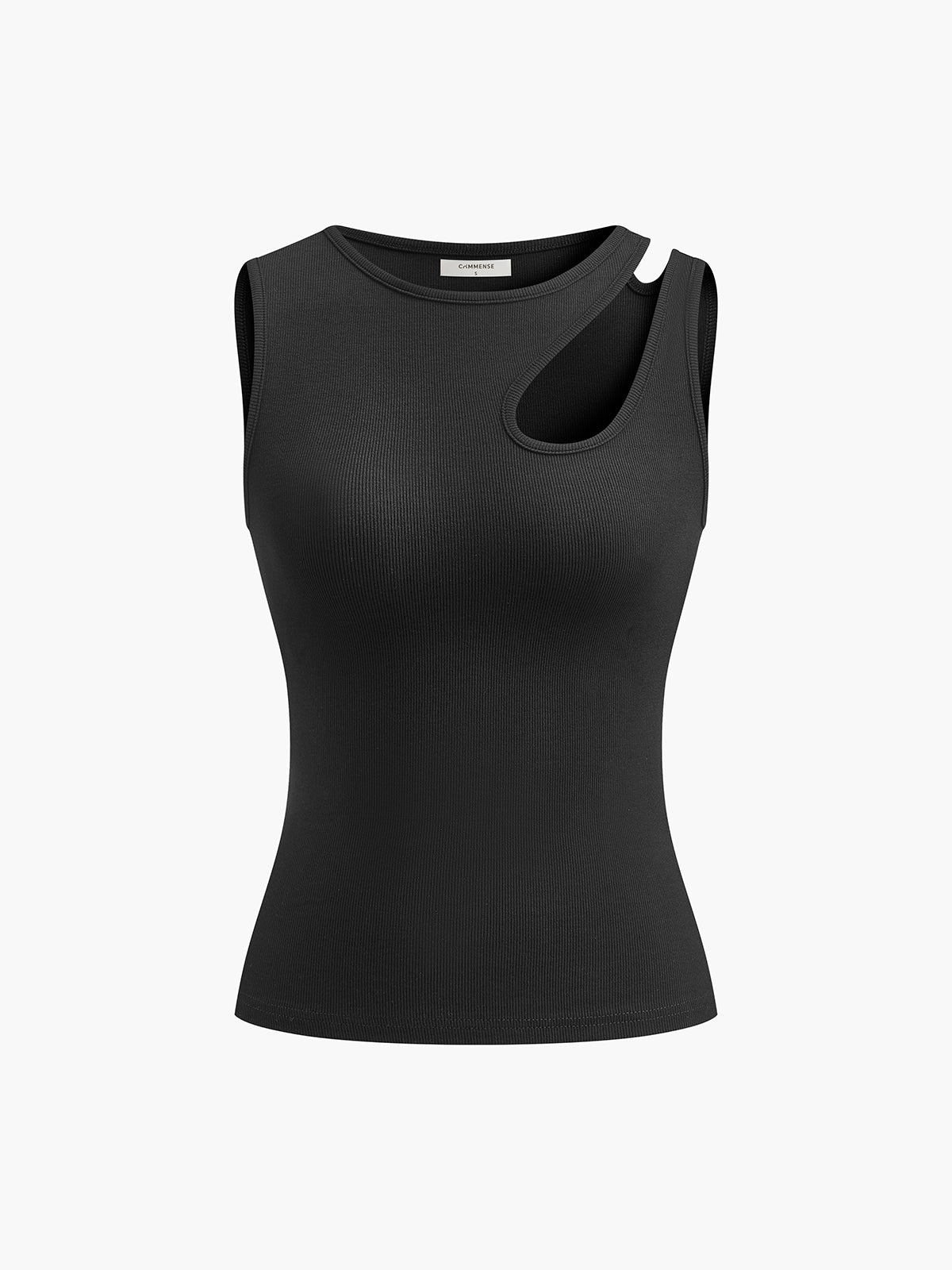 Semi-Sheer Cutout Tank Top - Calestra