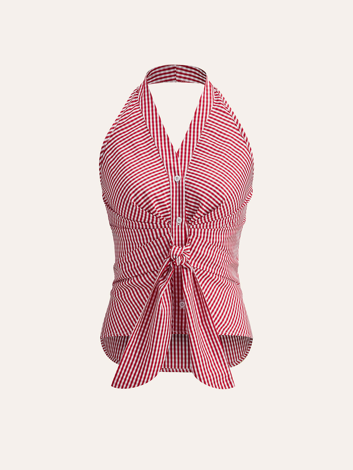 Striped Halter Tie Top - Calestra